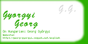 gyorgyi georg business card